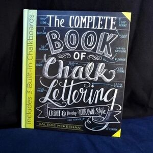 The Complete Book of Chalk Lettering with built in Chalkboards